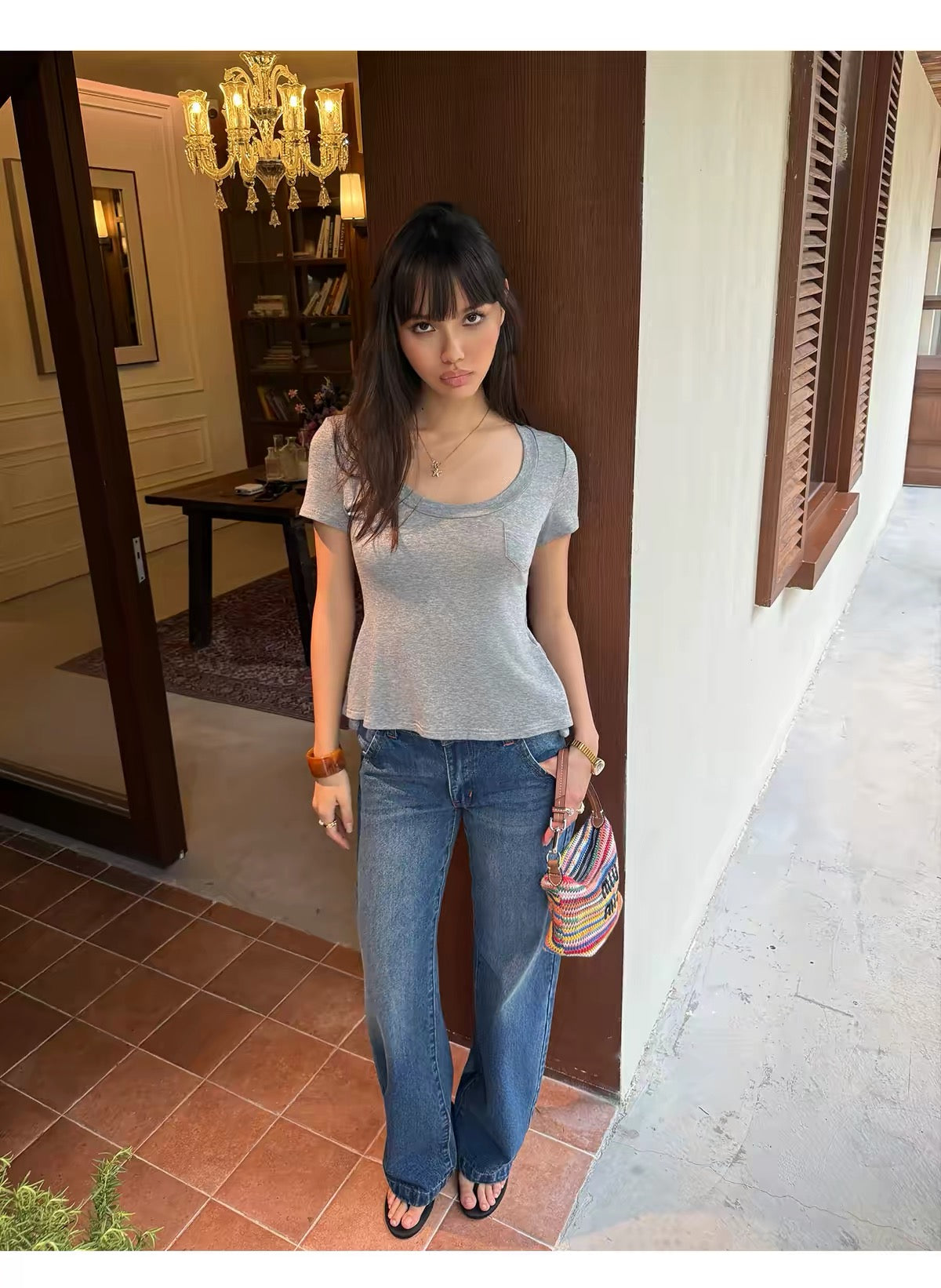 AUD Deep Blue Low-Waist Jeans