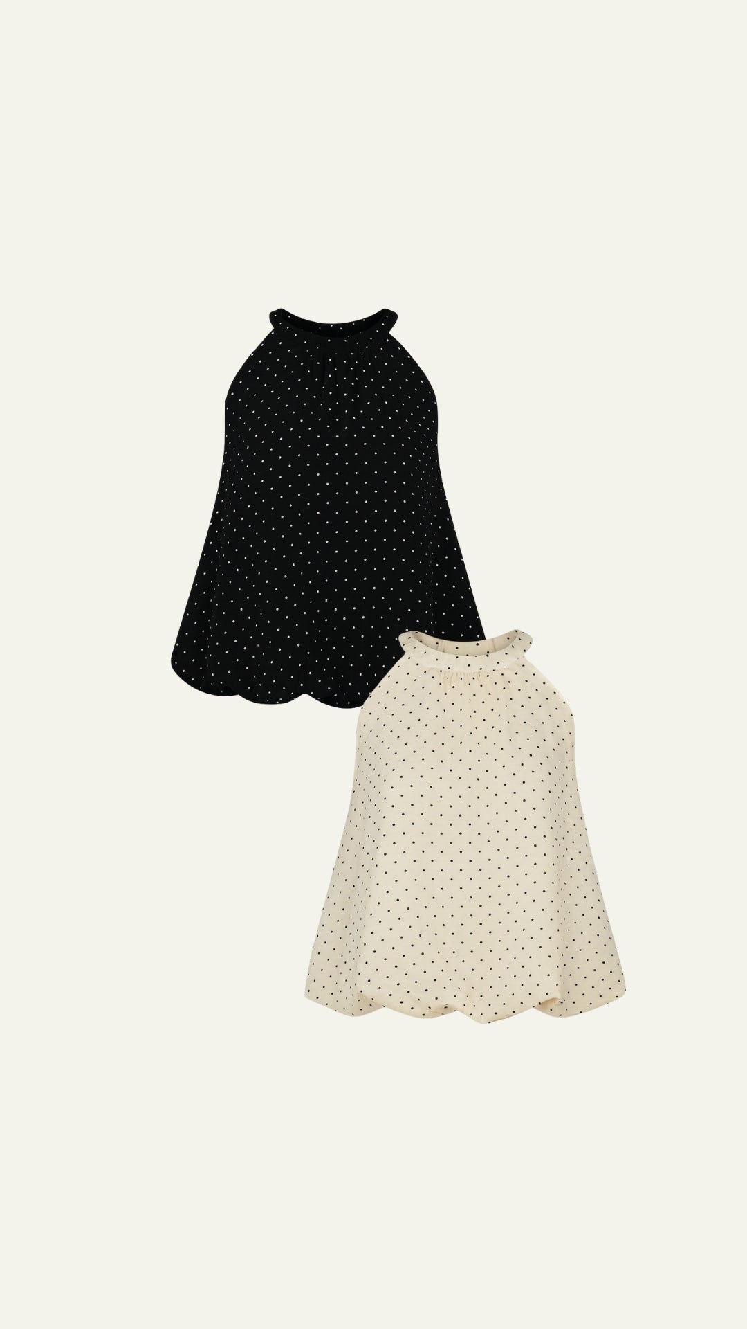 Polkadot print puffy top