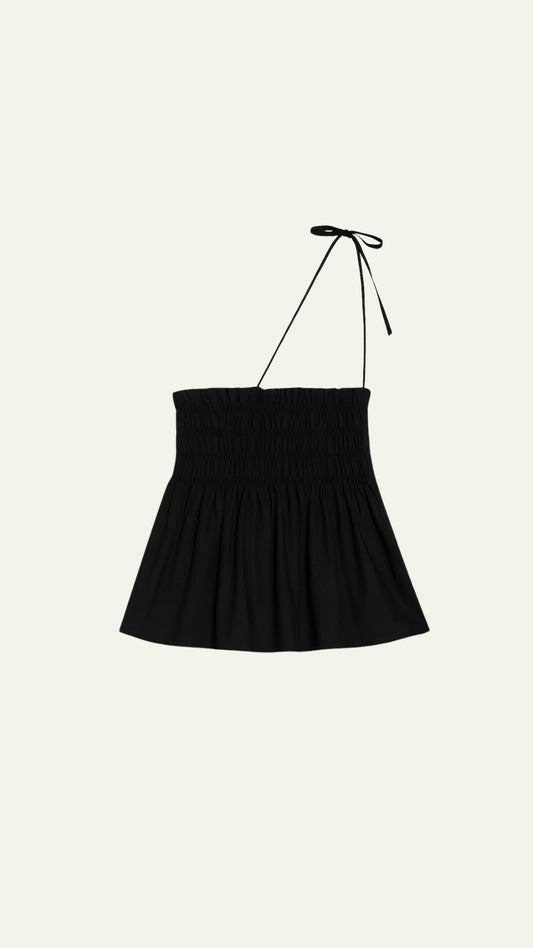 Side strap black flowy top