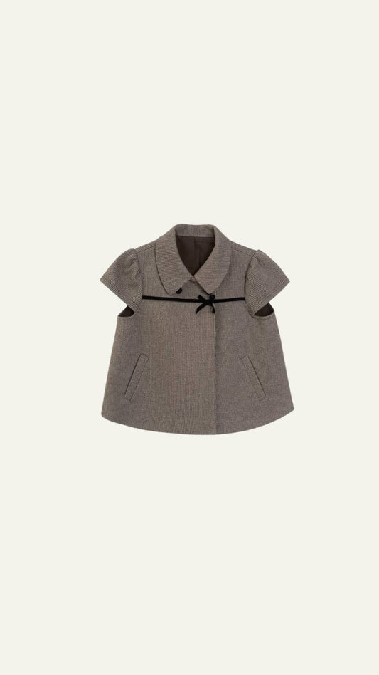 BROWN RIBBON SHORT SLEEVE