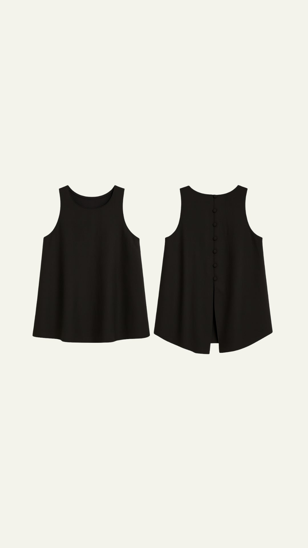 BUTTONED SLEEVELESS TOP