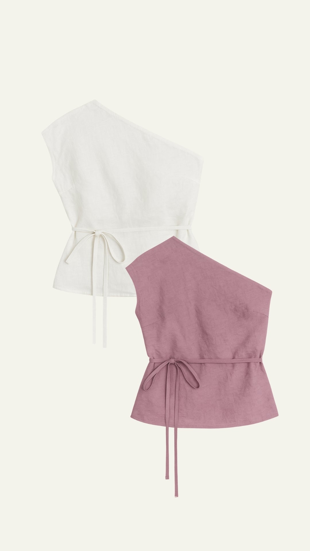 HALF SHOULDER STRAP WAIST TOP