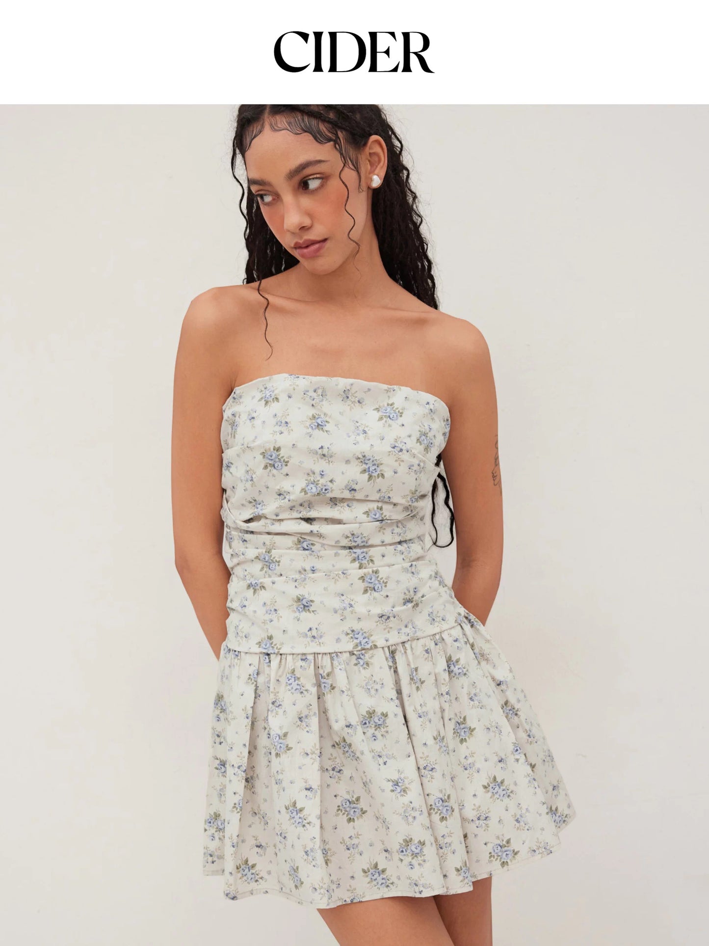 CIDER FLORAL TUBE TOP
