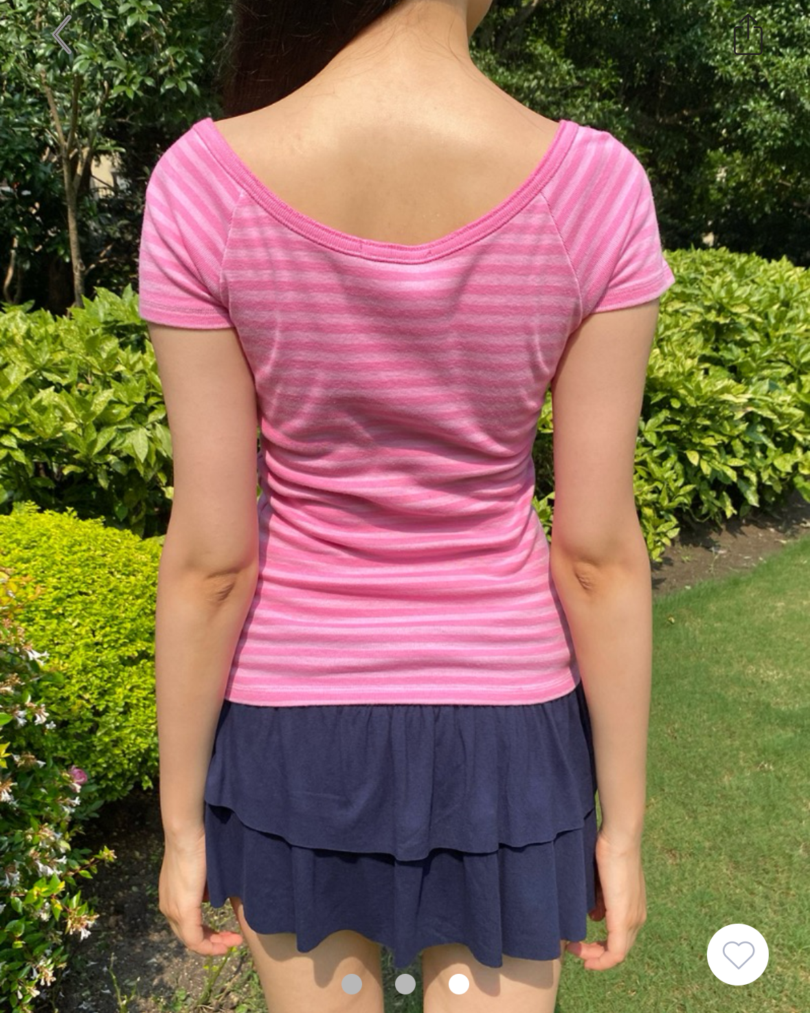 brandy Ginny Striped Top- buttoned striped pink