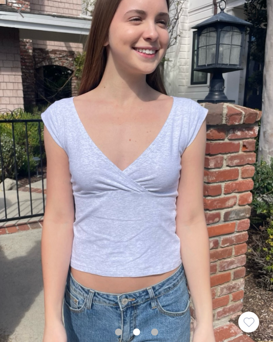 brandy amara top- gray