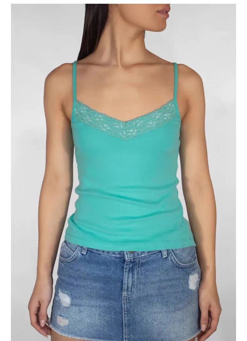 SUBDUED TEAL Basic Cami Tank