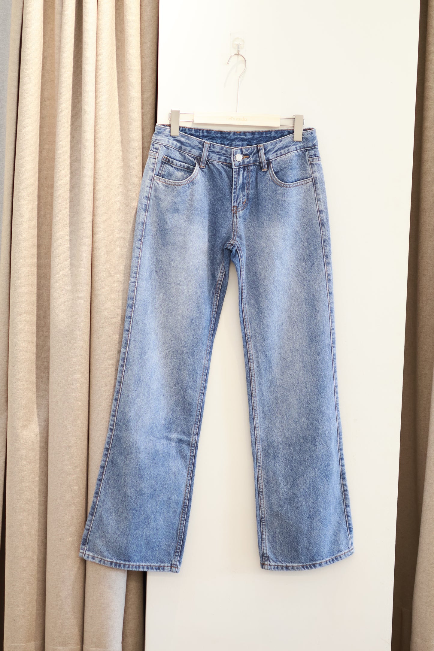 Light Wash Straight Jeans
