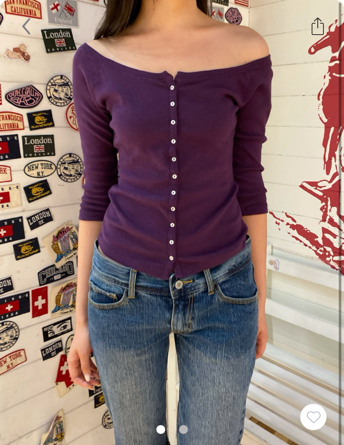 BRANDY Martha Top- DARK PURPLE