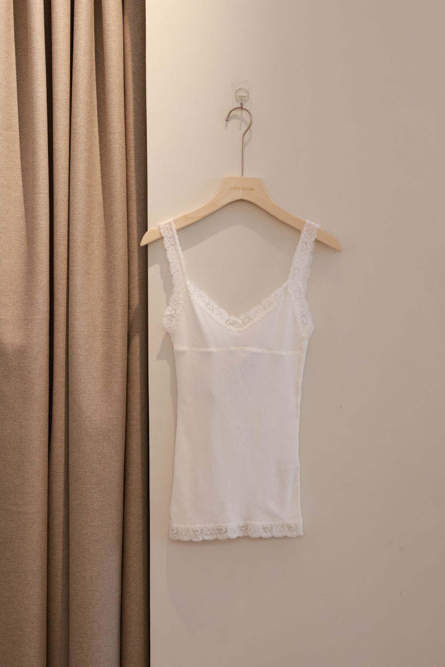 BRANDY Skylar Lace Tank - White