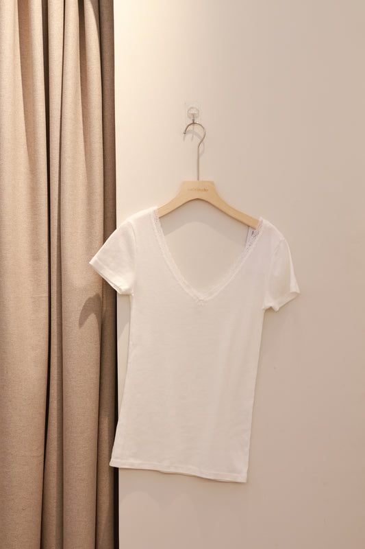 BRANDY Larissa Top- white lace