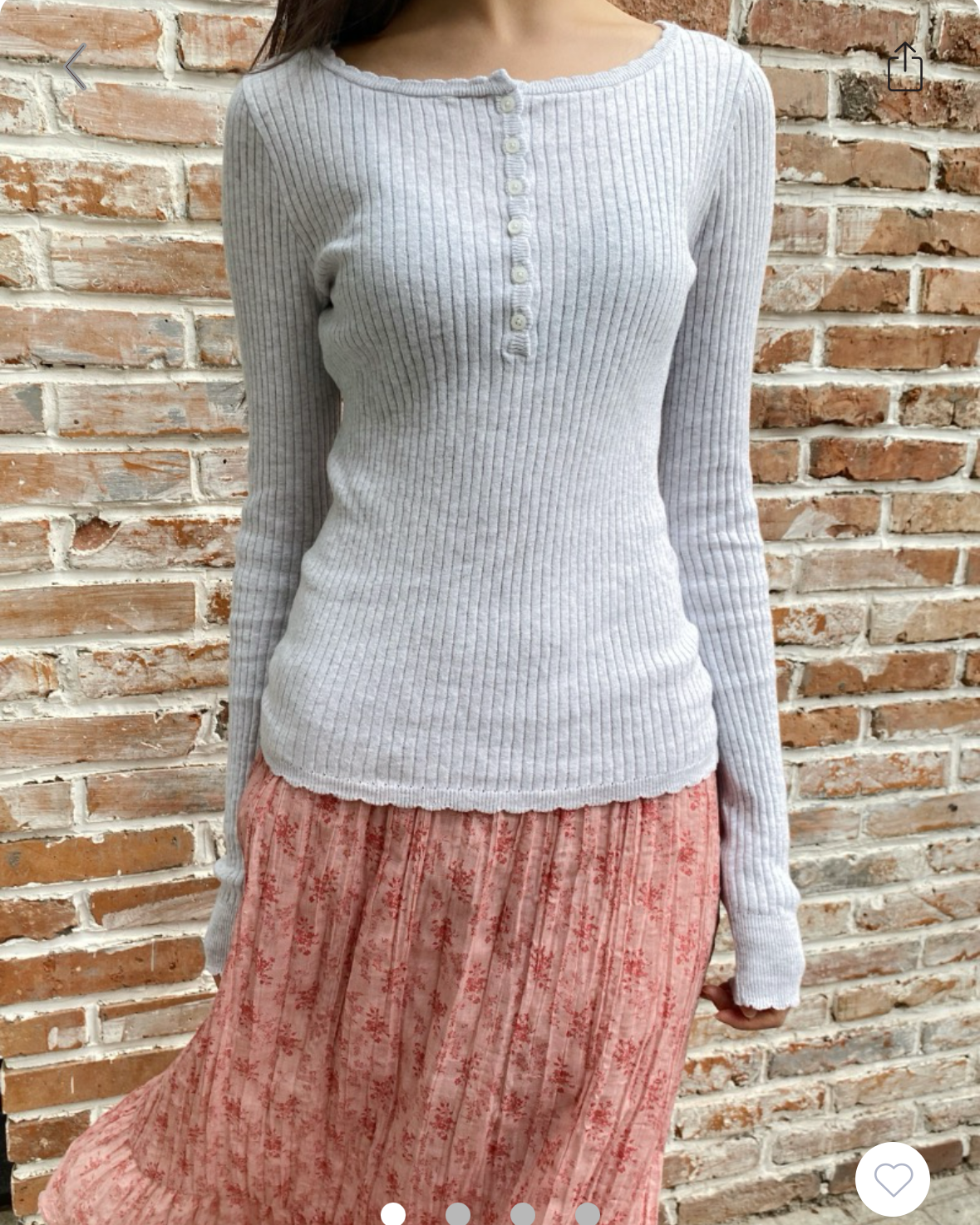 BRANDY Zelly gray knitted long sleeve