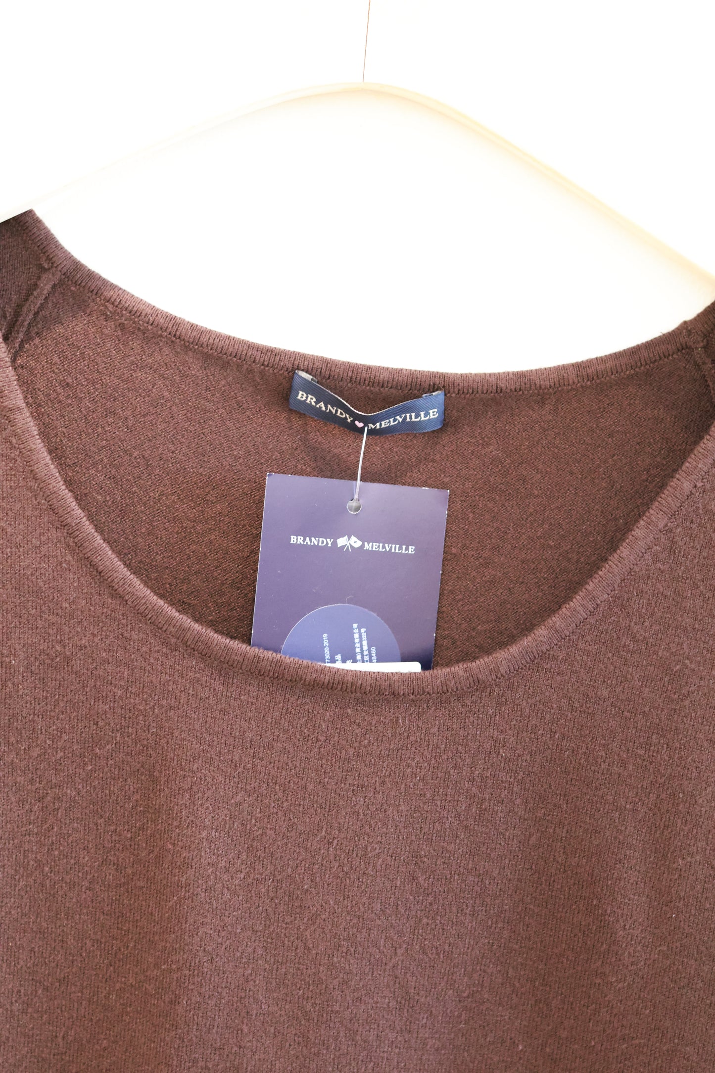 BRANDY Dahlia Knit Top- dark brown