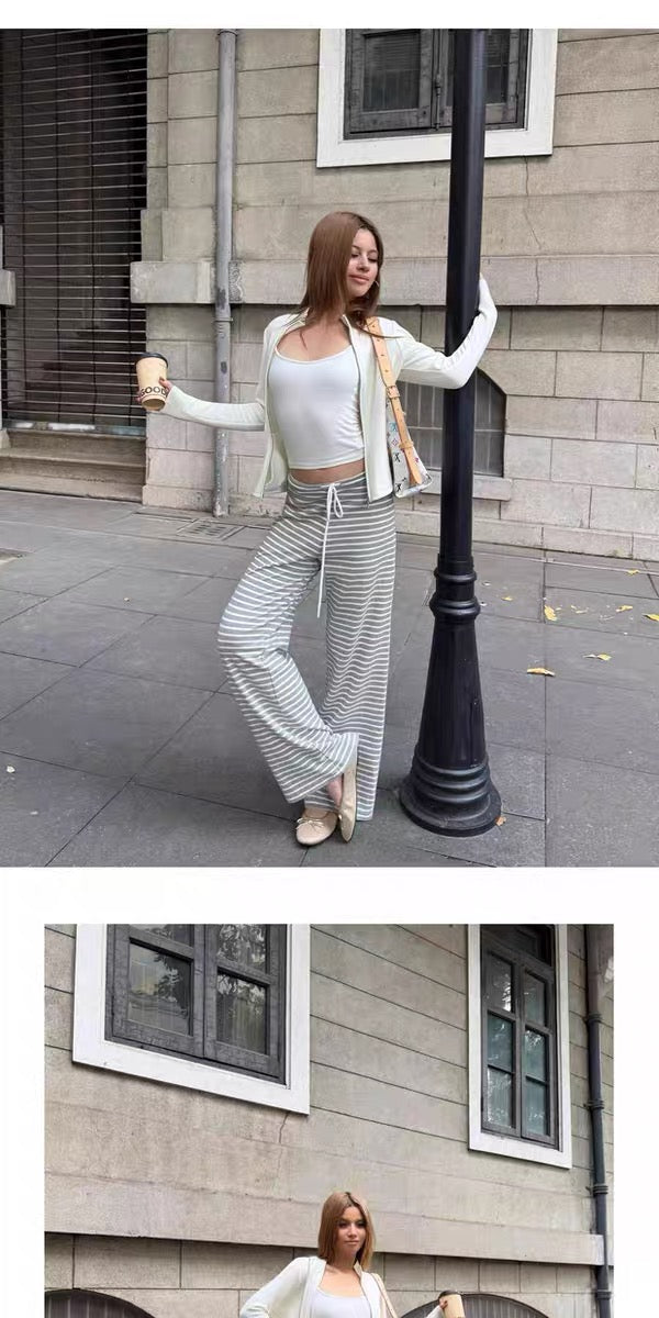AUD Gray Striped Lounge Pants