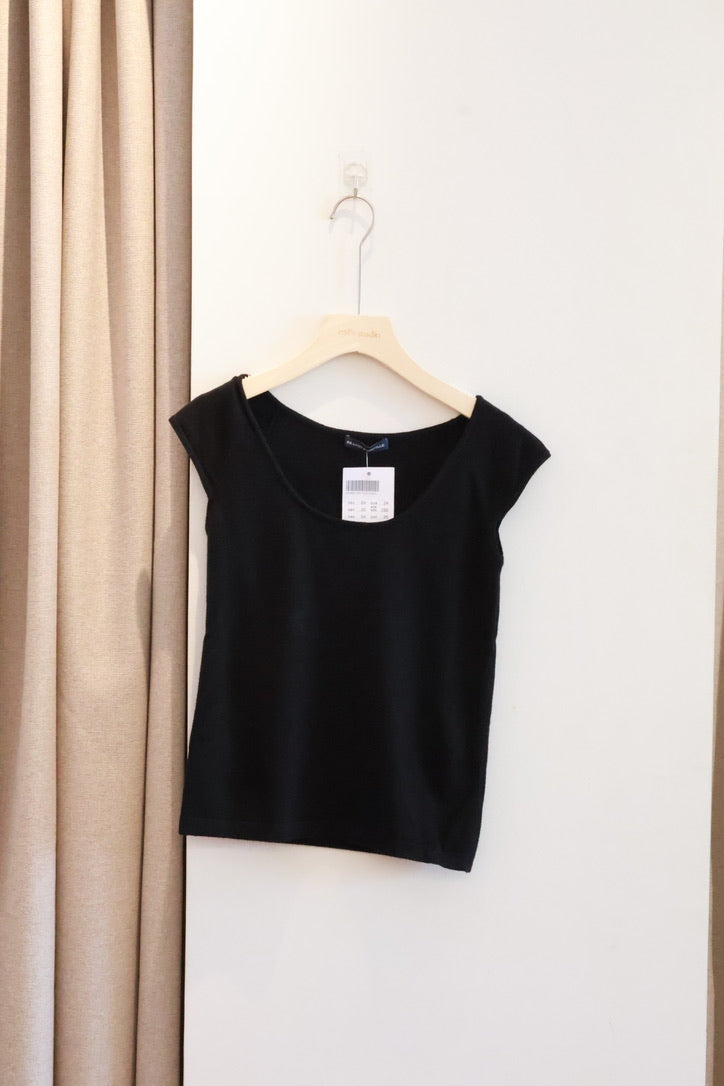 BRANDY Dahlia Knit Top- BLACK