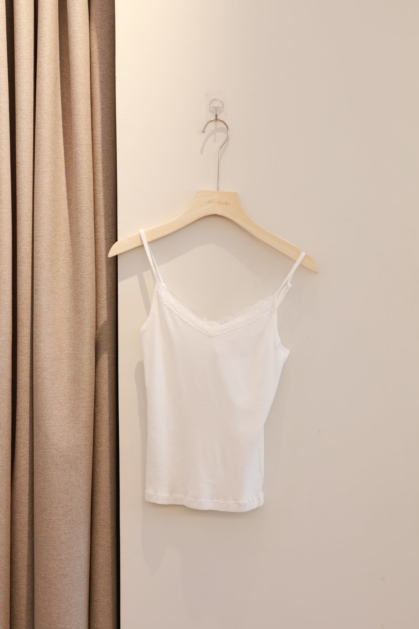 brandy Arden Lace Tank- White