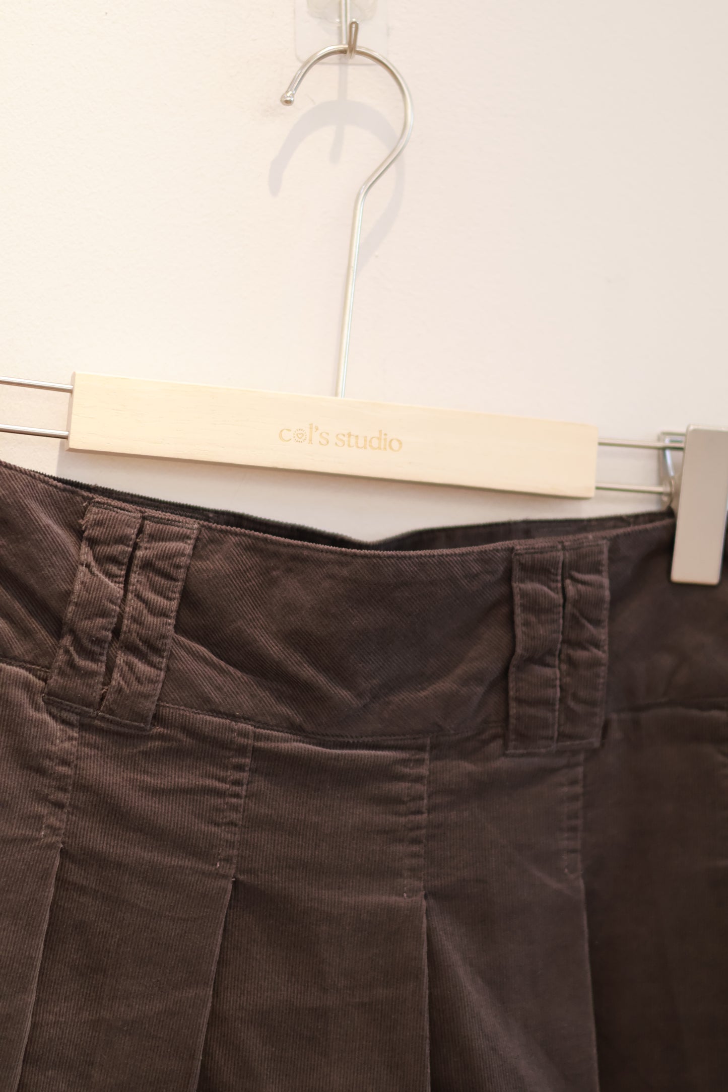 BRANDY Julietta Corduroy Skirt - Dark Brown