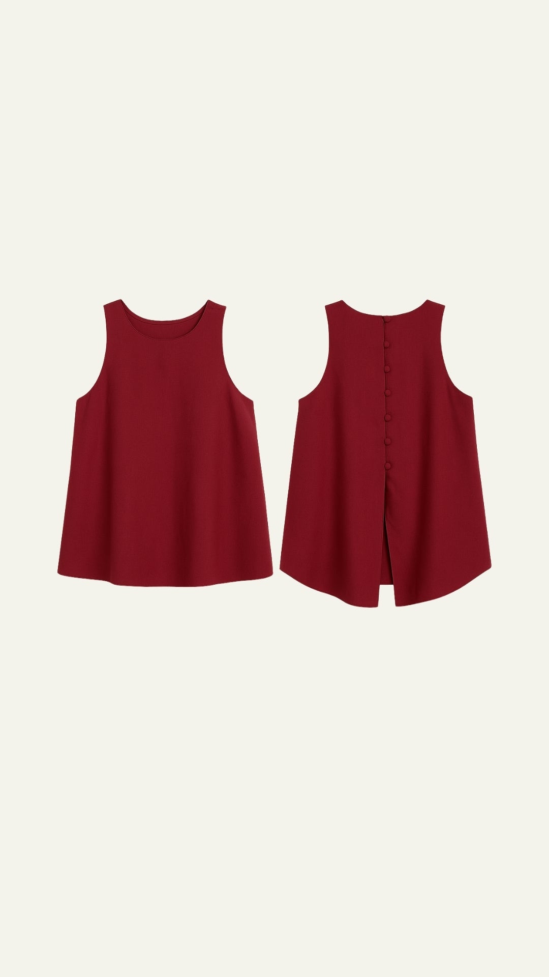 BUTTONED SLEEVELESS TOP