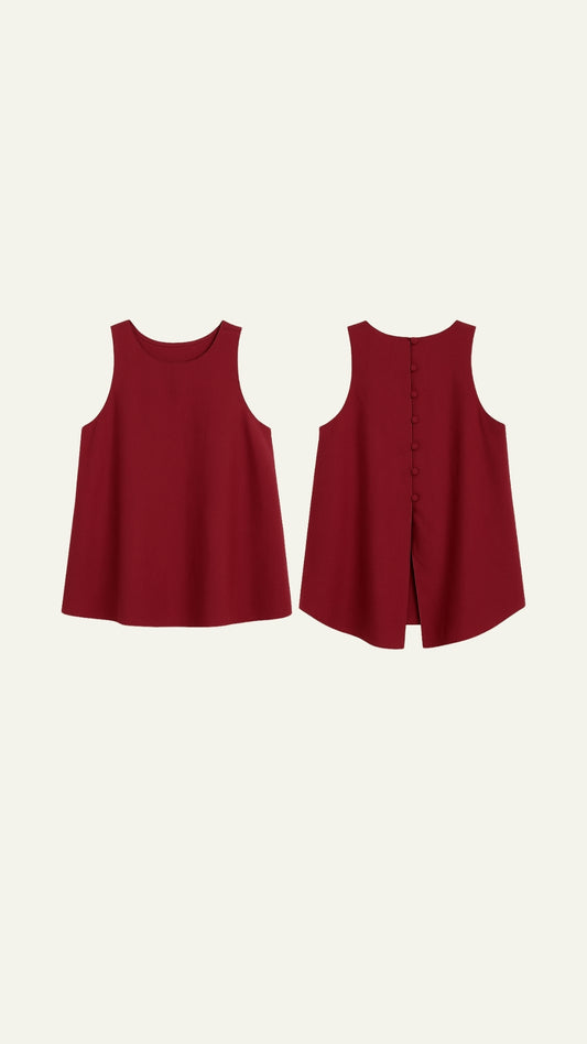 BUTTONED SLEEVELESS TOP