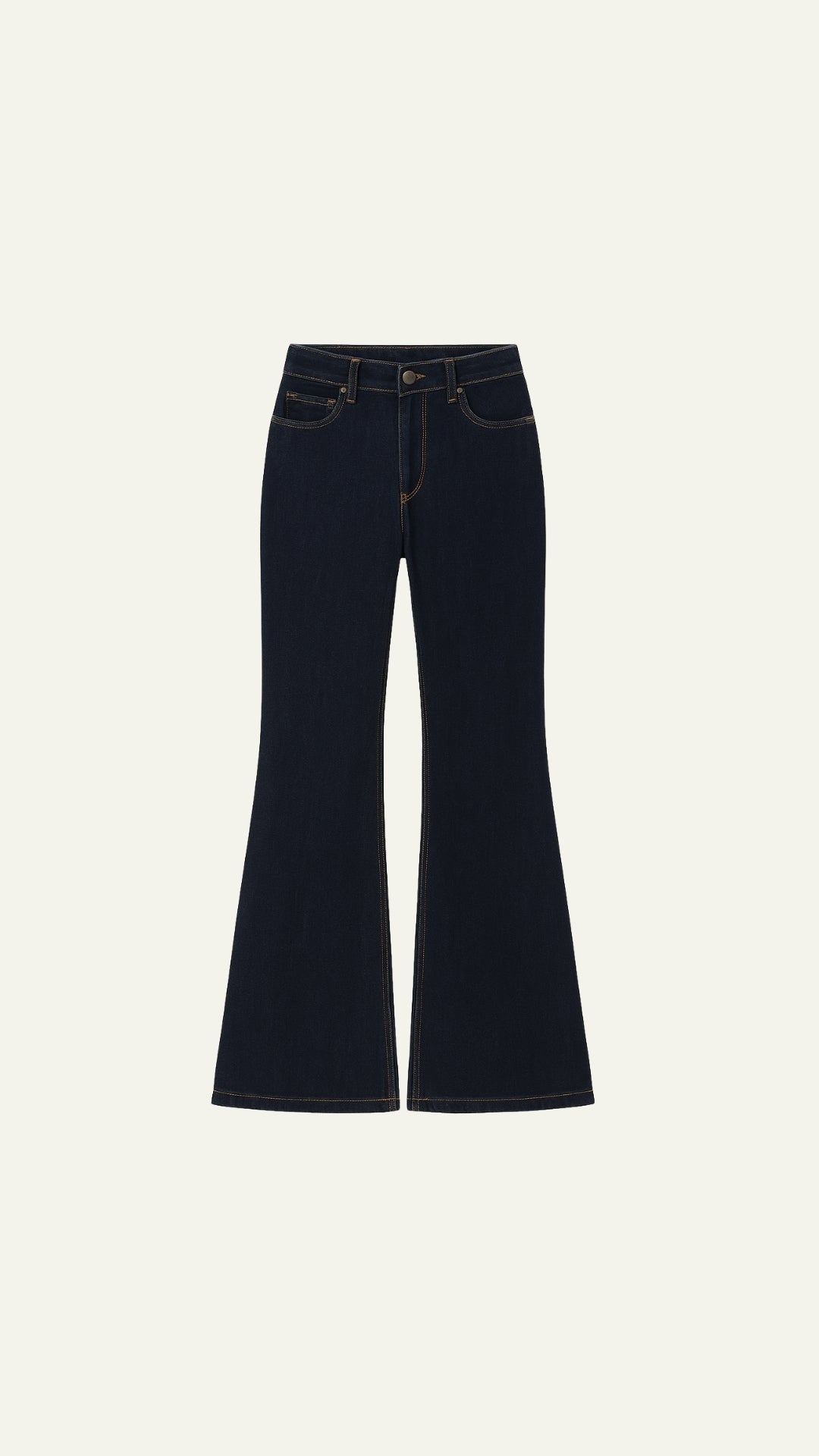 Dark blue flared jeans