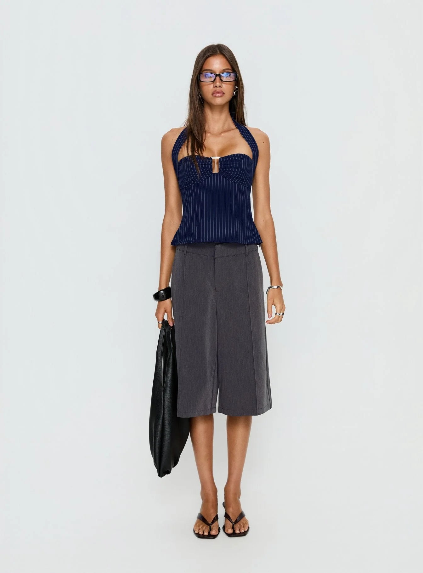 Princess Polly Isabella Halter Top (NAVY)