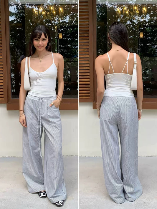 AUD Striped Wide Leg Pants