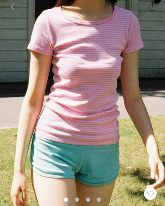 BRANDY Hailie Striped Top- PINK