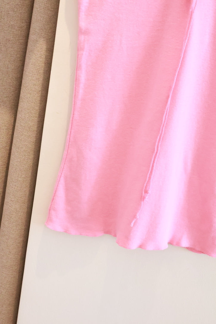 BRANDY Tania V-Neck Lace Top  -SHORT -PEACH PINK
