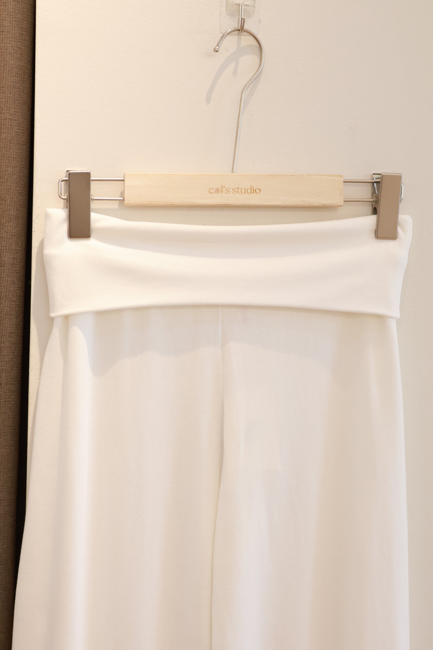 AUD White Foldover Pants
