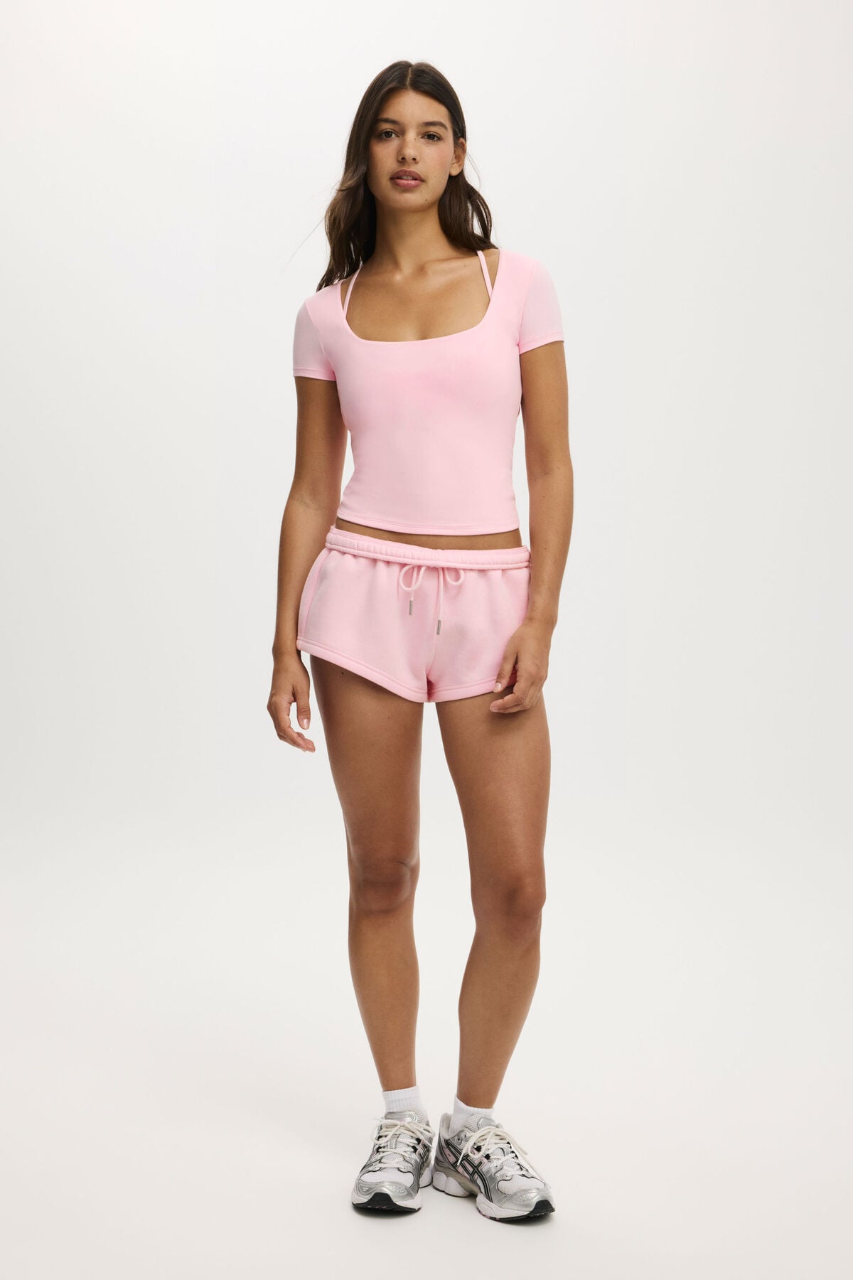 COTTON ON BABY PINK SQUARE NECK TOP