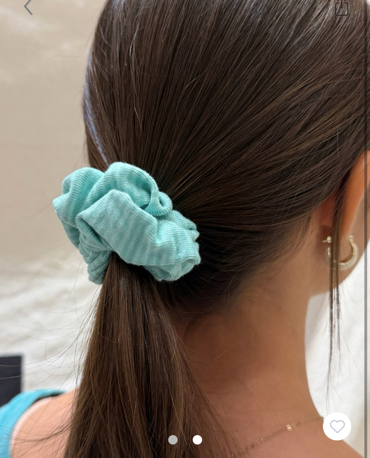 BRANDY Striped Scrunchie -  -GREEN