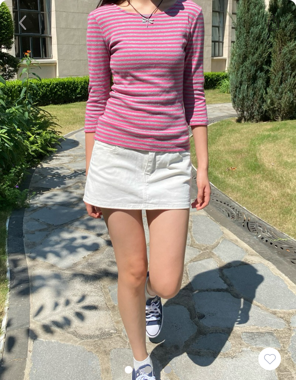 BRANDY MELVILLE Jennie Striped Top- ROSE RED