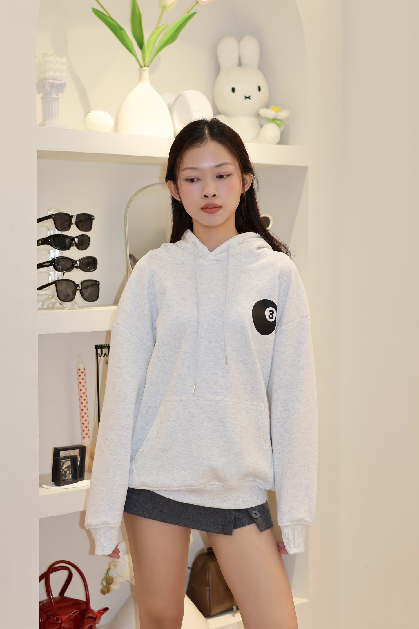 8ball gray hoodie