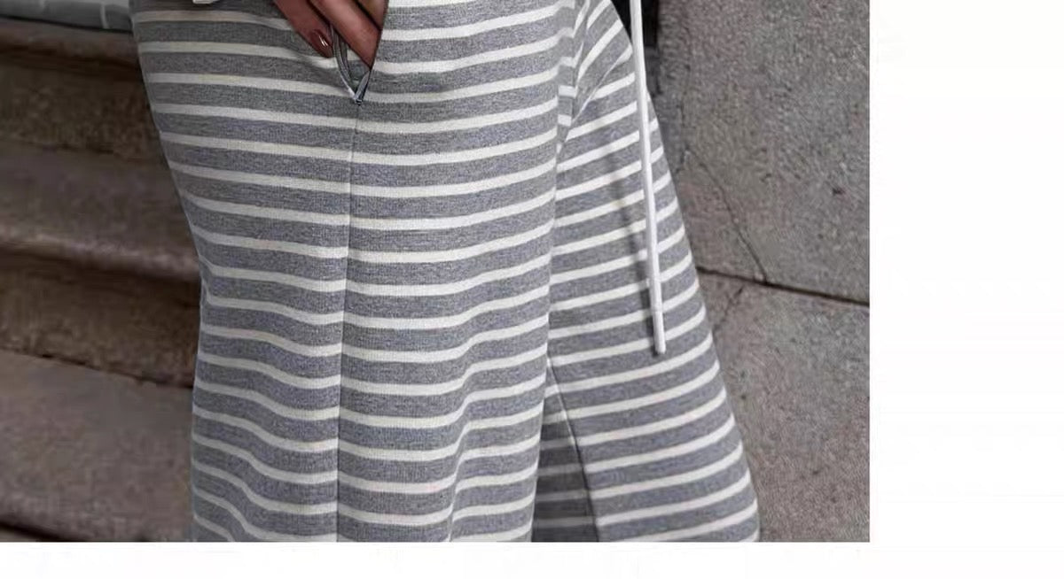 AUD Gray Striped Lounge Pants
