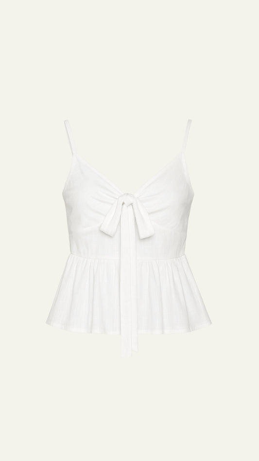 CC tied ribbon flowy top