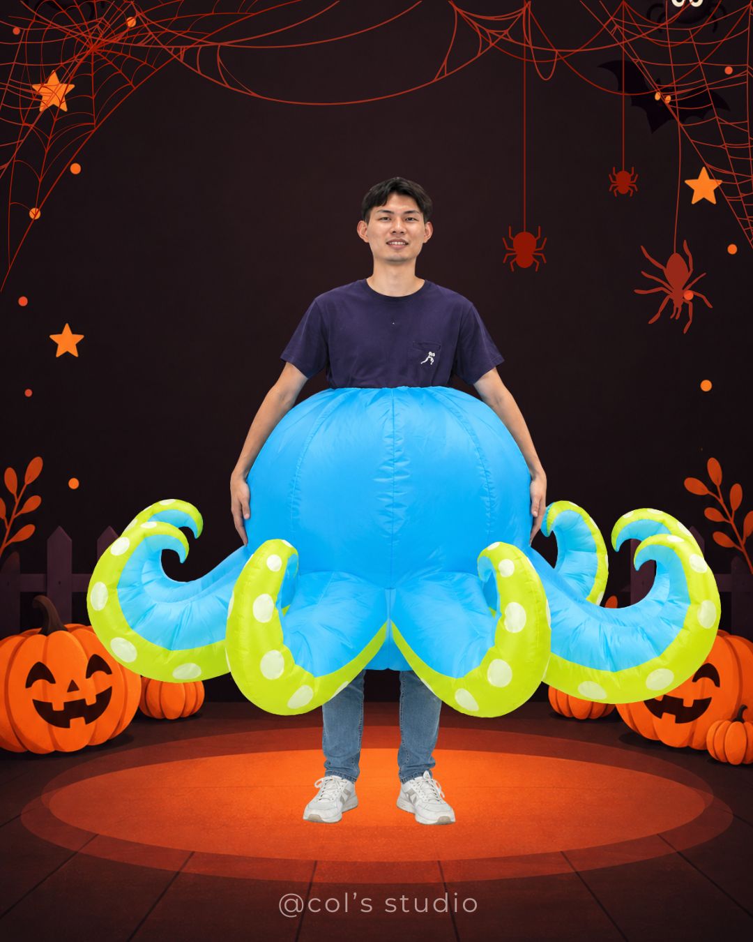 Blue Octopus Ride-On Costume