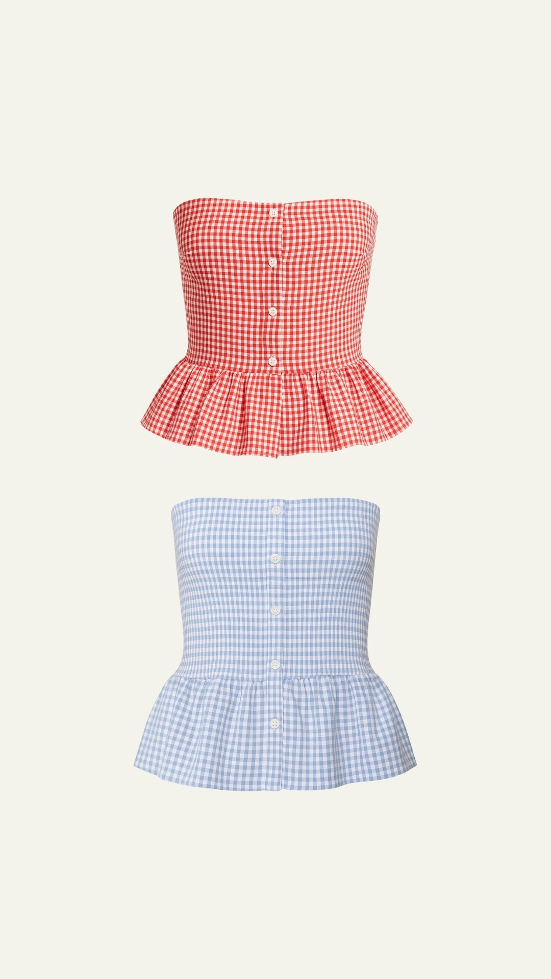 Gingham print top