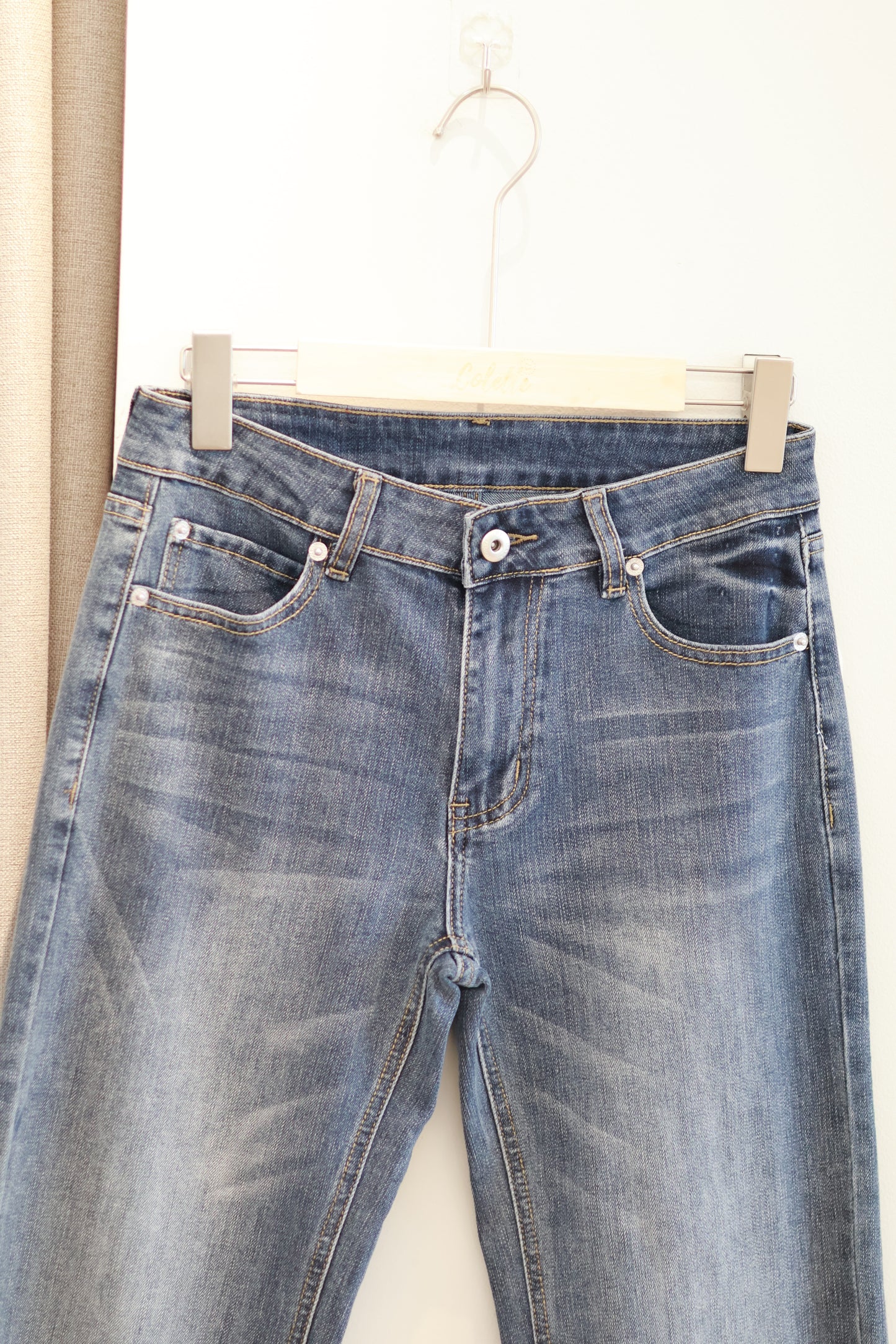 Blue Gray Tall Straight Jeans