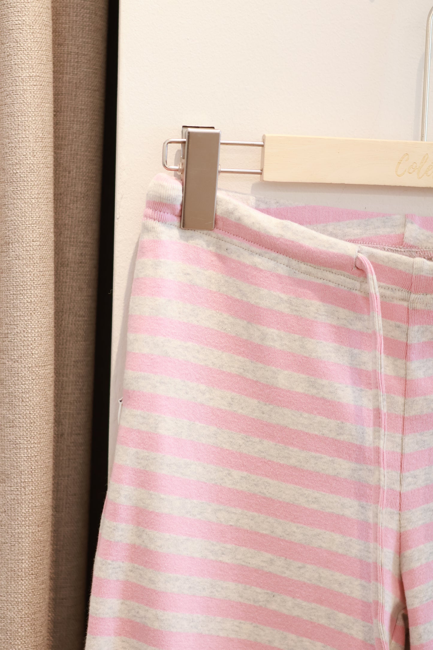 AUD Pink Drawstring Striped Pants