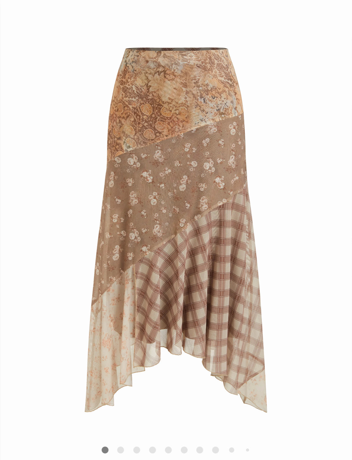 CIDER BROWN ASYM SKIRT