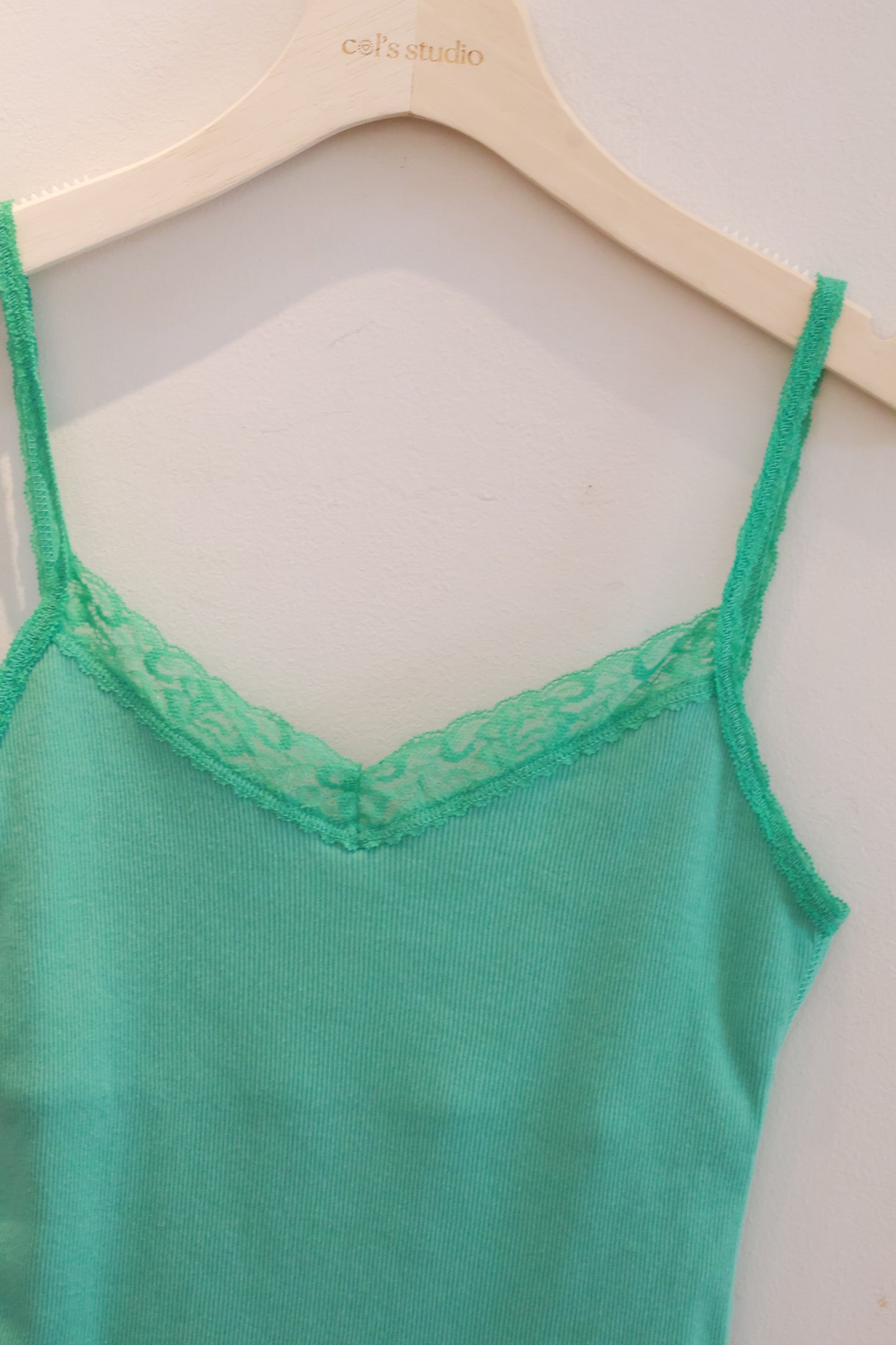 BRANDY Amara lace tank top- TEAL