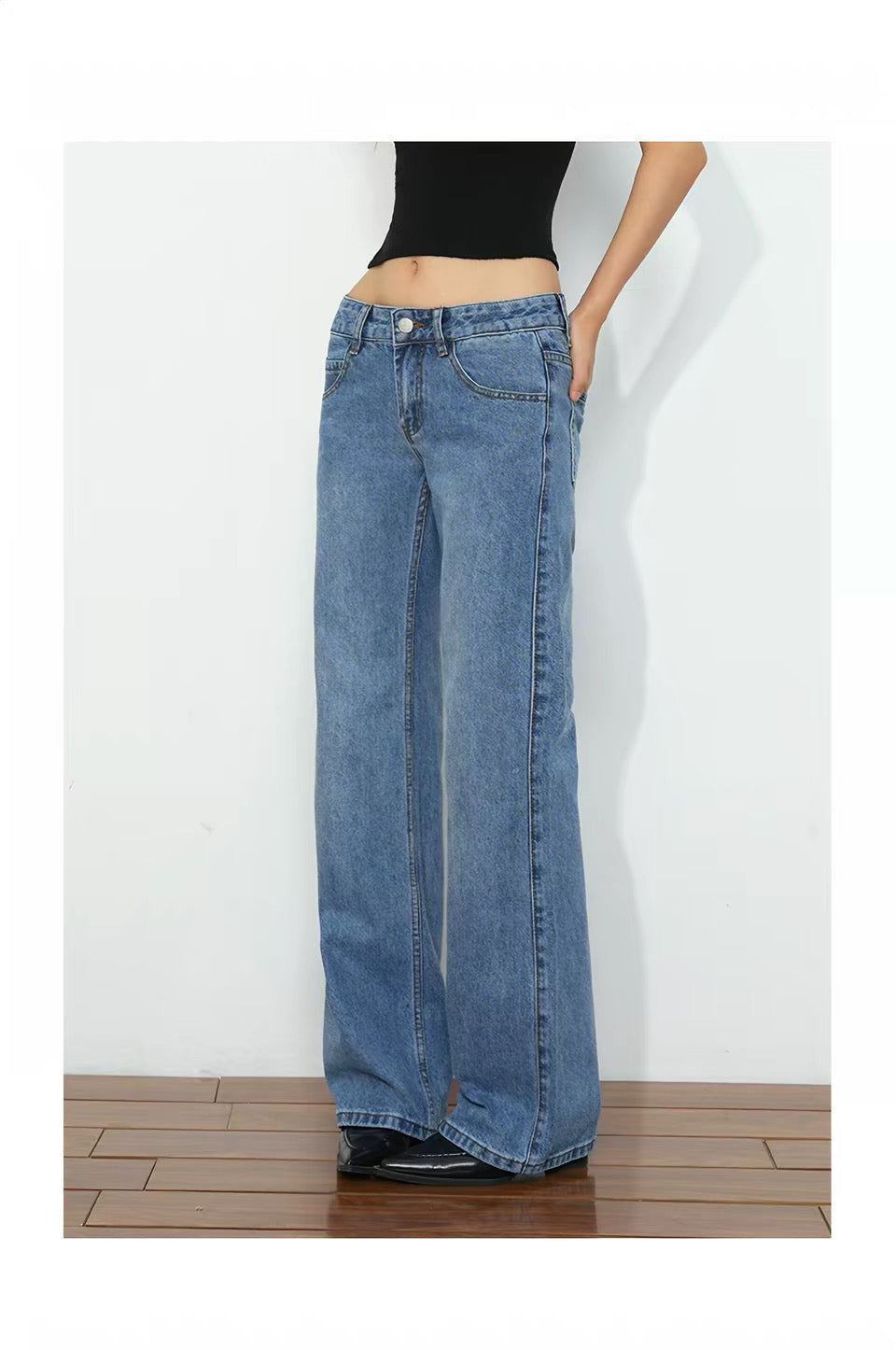 Light Wash Straight Jeans