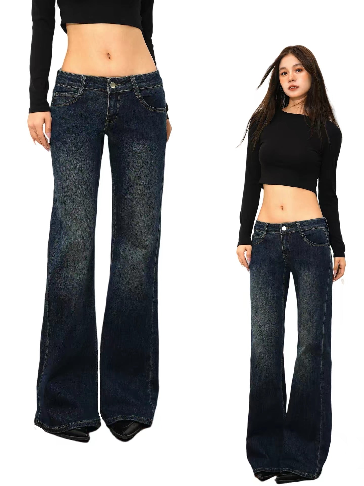 @SOHOT Low Waist Cement Grey Jeans