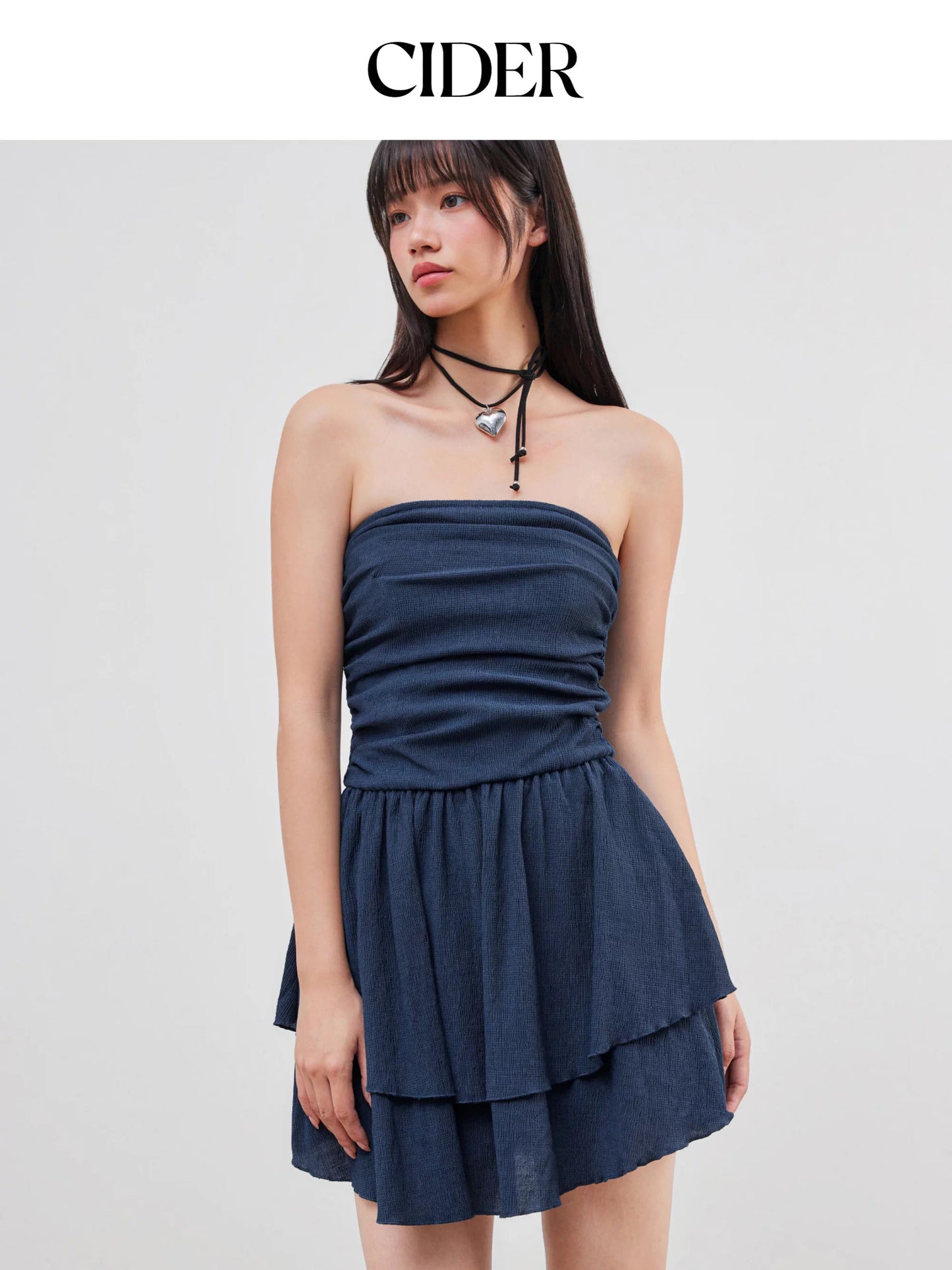 CIDER NAVY TUBE DRESS