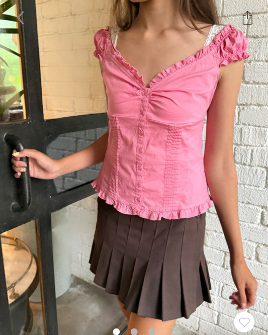 brandy Tianna Top- pink