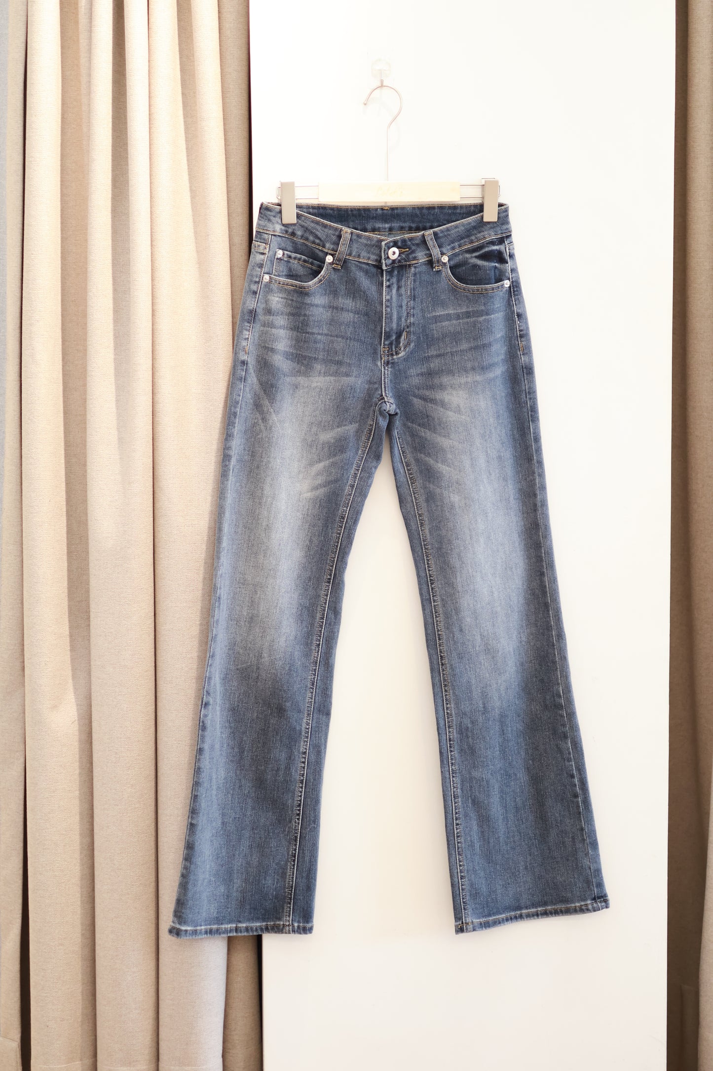 Blue Gray Tall Straight Jeans