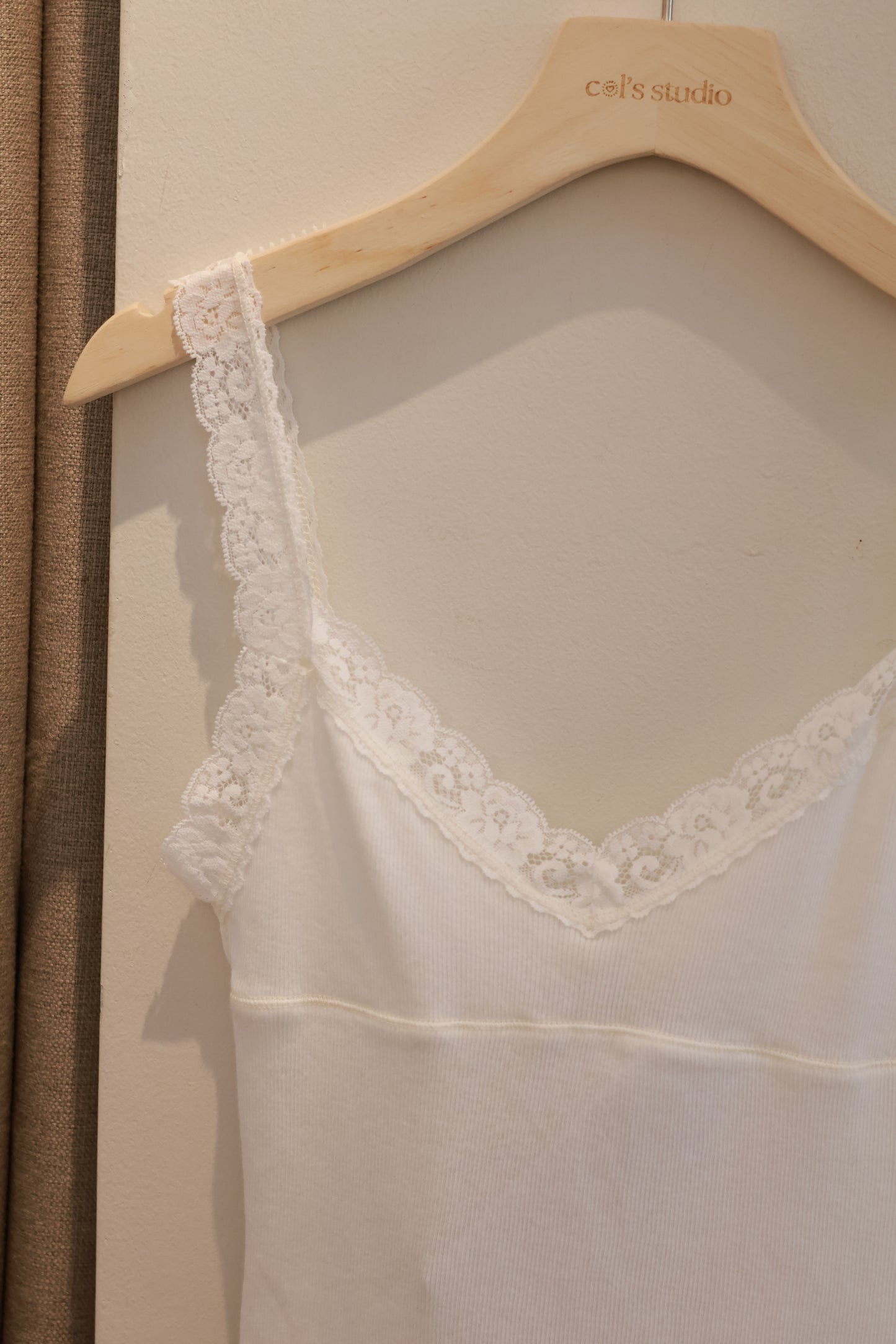 BRANDY Skylar Lace Tank - White
