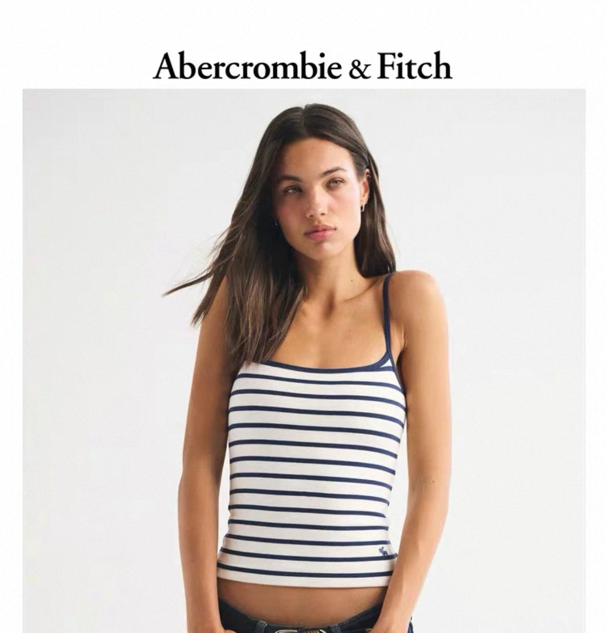 ABERCROMIE&FITCH Moose Logo Tank Top