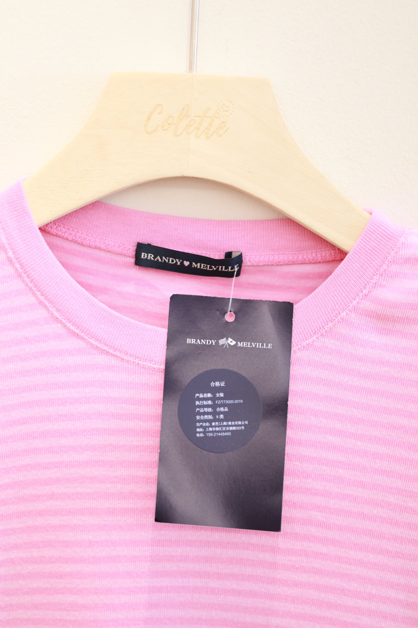 BRANDY Hailie Striped Top- PINK