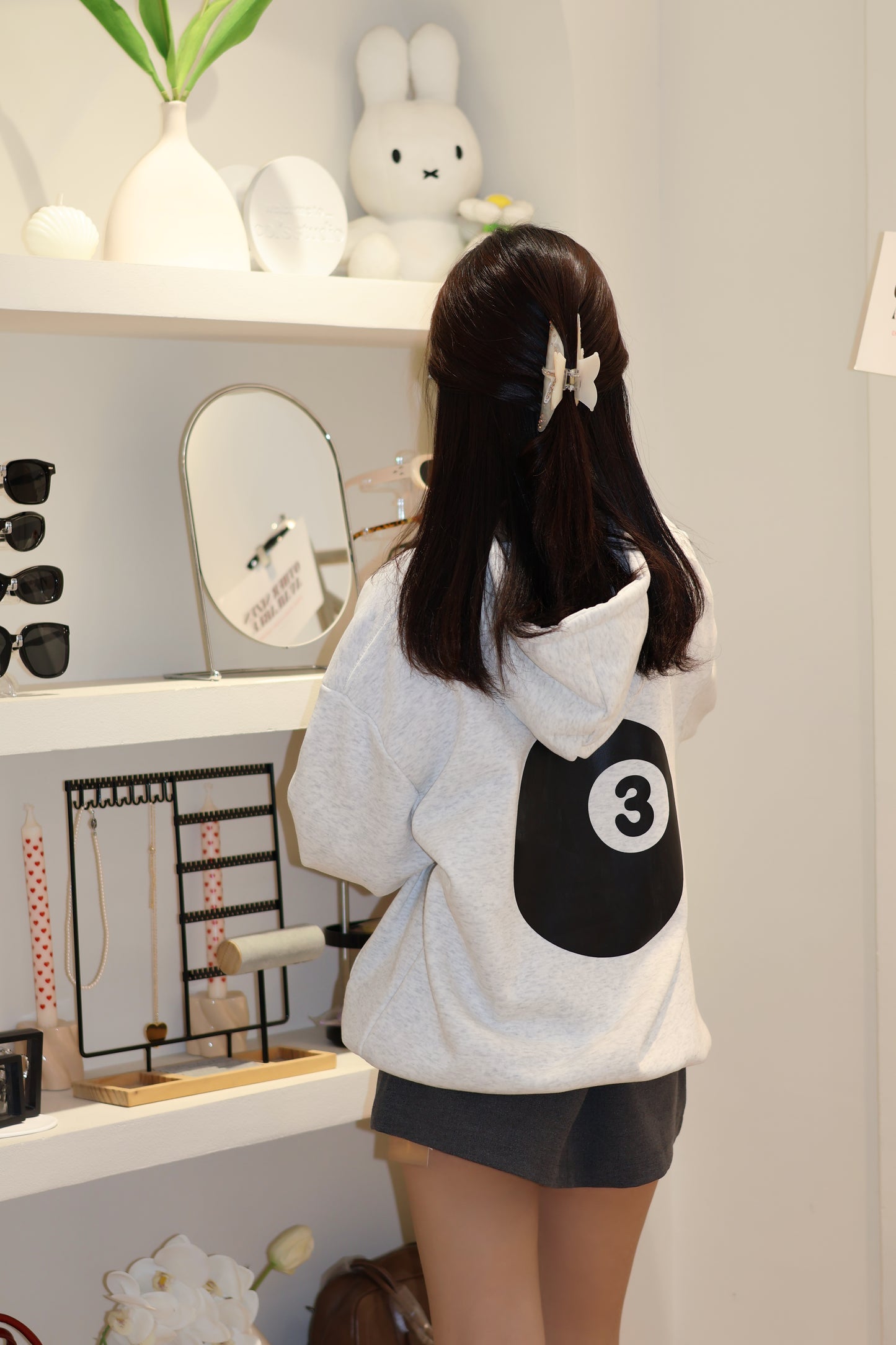 8ball gray hoodie