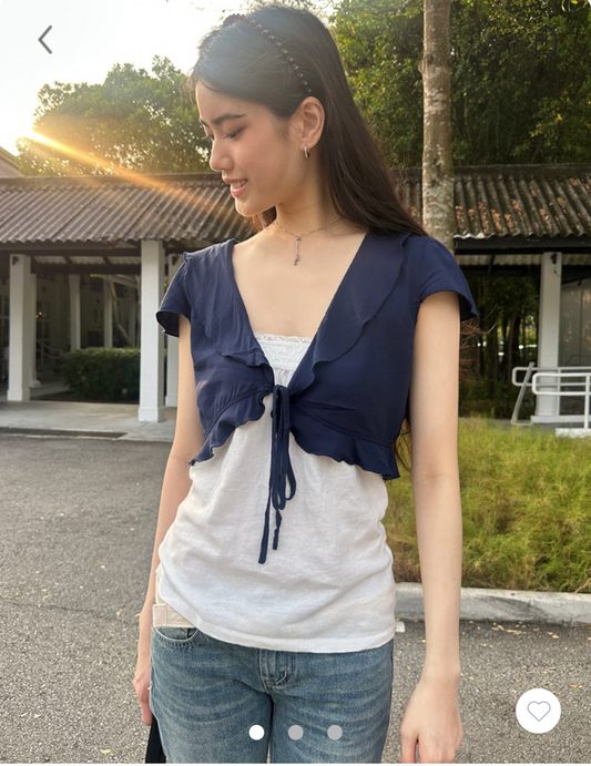 BRANDY MELVILLE Greta Top  -NAVY